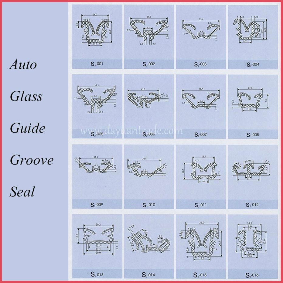 Car Glass Guide Rubber Seals Strip 4