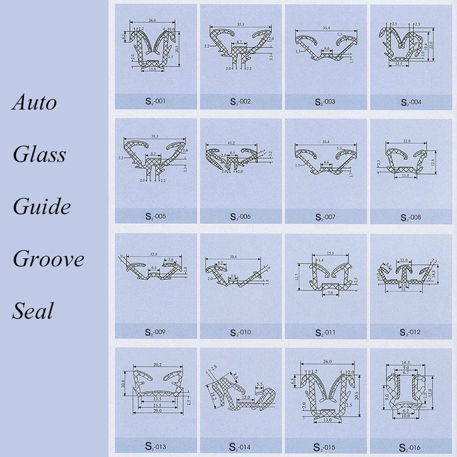 Car Glass Guide Rubber Seals Strip 5