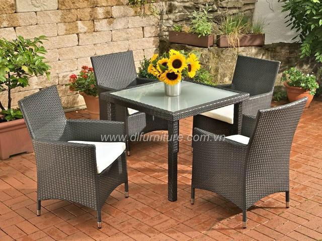 dining chair and top glass dining table with aluminum frame armchair rattan 