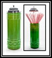 Glass Drink Straws Dispenser with Metal Lid