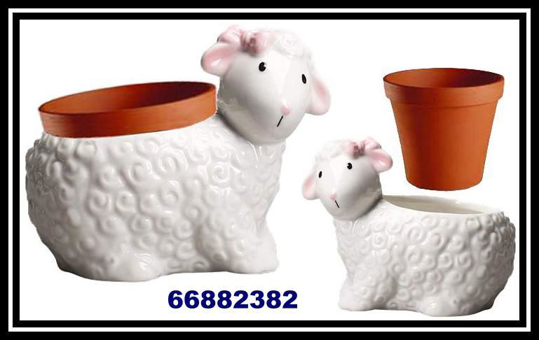 Ceramic Animals Flowerpot Set