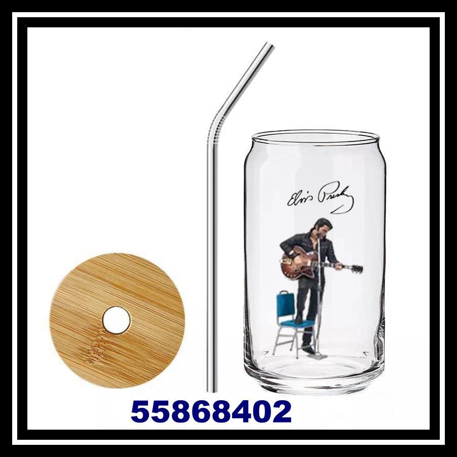 Glass Drink Straws Dispenser with Metal Lid 3