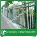 Decorative tubular steel fence with various designs 1