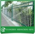 Decorative tubular steel fence with various designs
