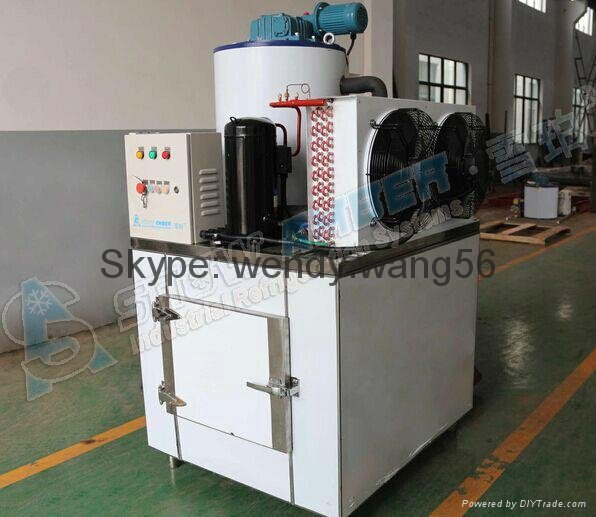 Industrial Shanghai Snowamber Hot Sales Ice Flake Making Machine For Fishery 1T 4