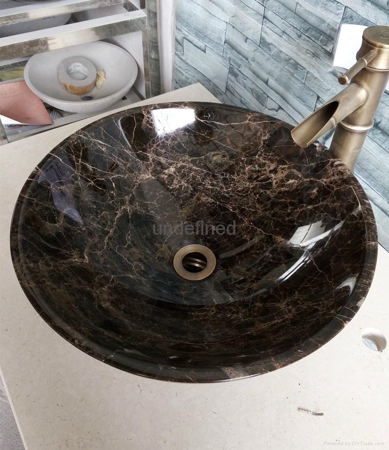 Stone Vessel Sink Marble Wash Bain Bathroom Wash Bowl 5