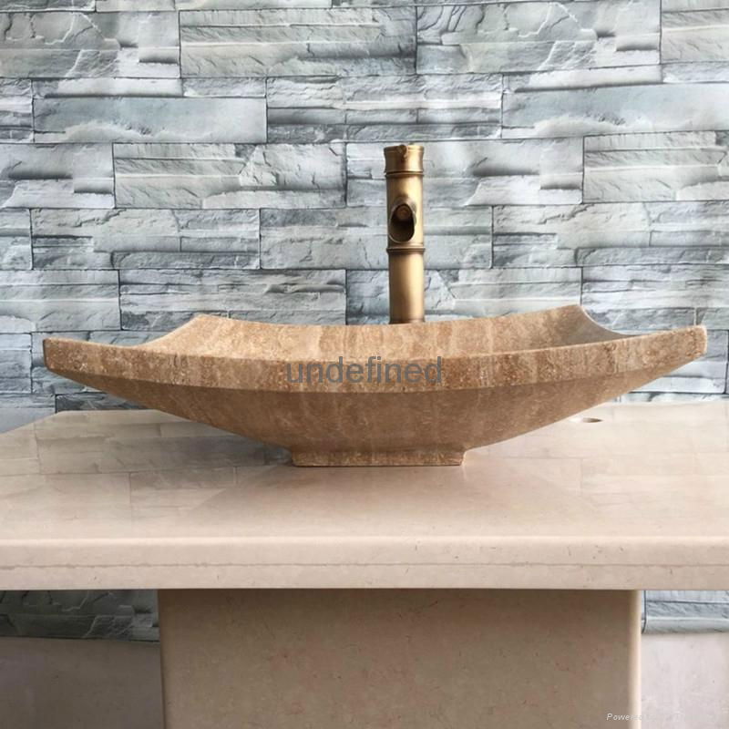 square stone wash basin marble vessel sink factory supply bathroom sinks bathtub 4