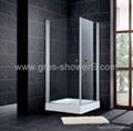 Square Rising pivot door available with marble tray