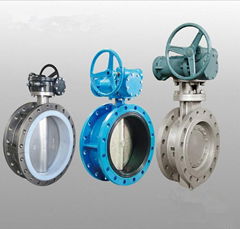 Double flange Butterfly Valve  with gearbox