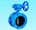Ductile iron Double flange Butterfly Valve 