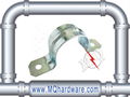 galvanized two hole pipe strap saddle