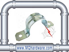 galvanized two hole pipe strap saddle clamp
