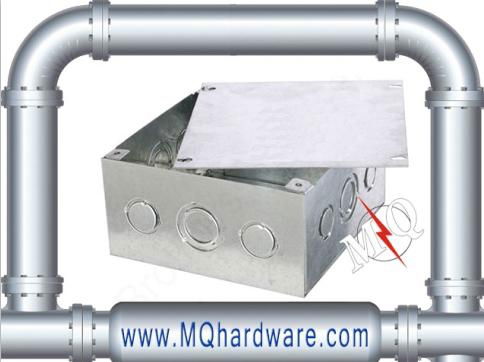 Galvanized steel metal junction box with screws 2