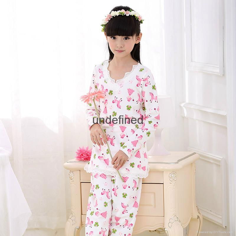 Children Clothing Sets baby girl's pajamas suits Girls Clothing Sets print sleep 3