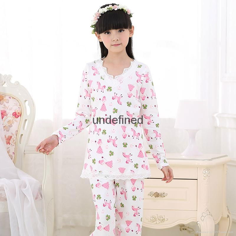 Children Clothing Sets baby girl's pajamas suits Girls Clothing Sets print sleep 5