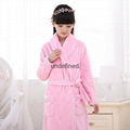  High quality children winter bathrobe coral fleece long Princess flannel lace n 4