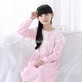 Cotton Nightgown Princess Nightdress Royal pijama Sleepwear Long White girl kids 3