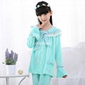  Children high quality Pijamas Flannel Princess pyjama Set