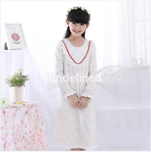 Long Sleeve Lace Pajamas Girls Princess Home Clothes