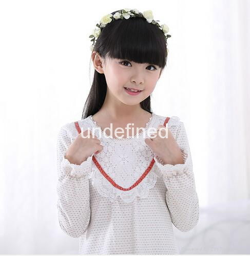 Long Sleeve Lace Pajamas Girls Princess Home Clothes 2