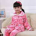 Children Warm Thicken Flannel pyjama set for kids 2