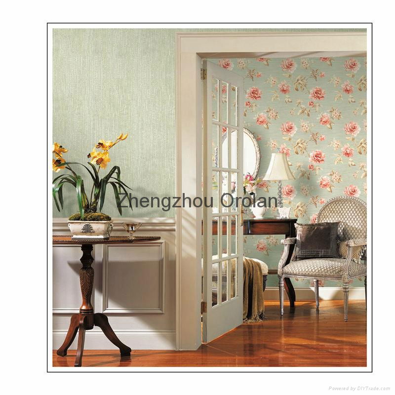 PVC deep embossed wallpaper