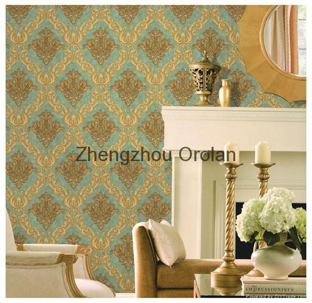 high quality PVC deep embossed wallpaper 4