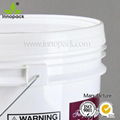 5 gallon white plastic ice buckets with lid and handle 1