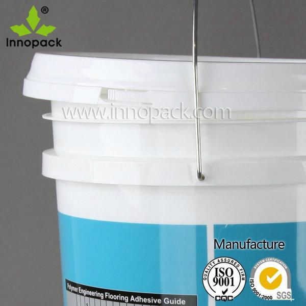 20L food grade white printed PP plastic pail for food, water, paint  3