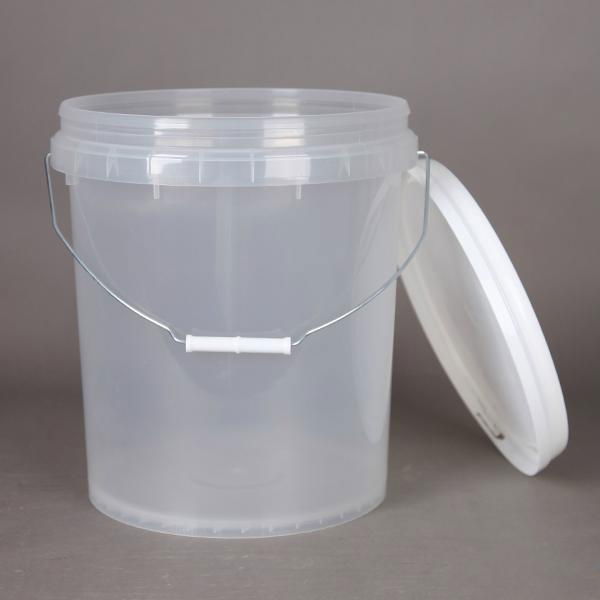 20L transparent printed plastic packaging bucket for food 4