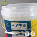 20L transparent printed plastic packaging bucket for food