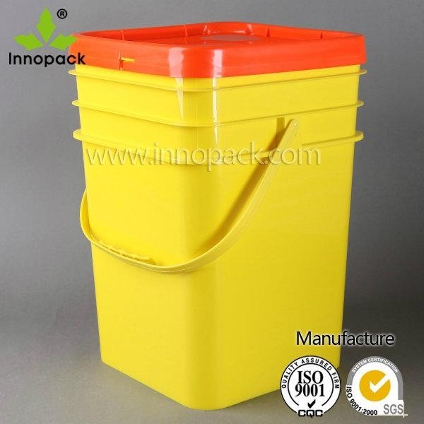 20 litre square plastic ice bucket with lid for water  5
