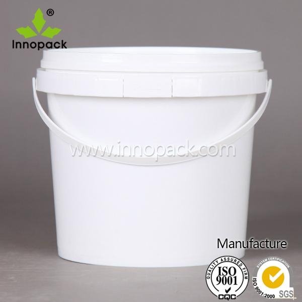 4L clear plastic candy bucket with handle 