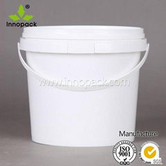 4L clear plastic candy bucket with handle 