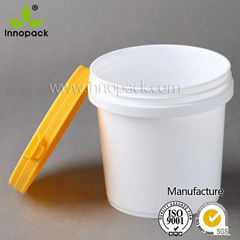 1litre cheap plastic bucket with lid 