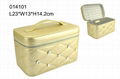 Trade assurance 2015 good quality ivory PU leather cosmetic box