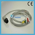 Nihon Kohden 8 pins one piece 3-lead ecg cable