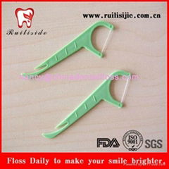 Top sales three functions dental floss picks bulk and plastic bag package