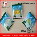 Popular colorful plastic bag dental floss picks three function dental foss 5