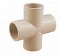 manufacturing plastic factory made plumbing fitting cpvc cross tee 1