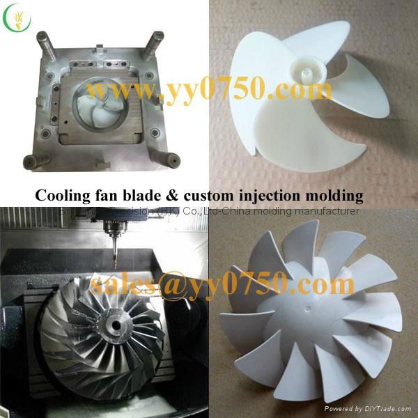 Cooling fan blade & custom injection molding