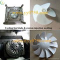 Cooling fan blade & custom injection