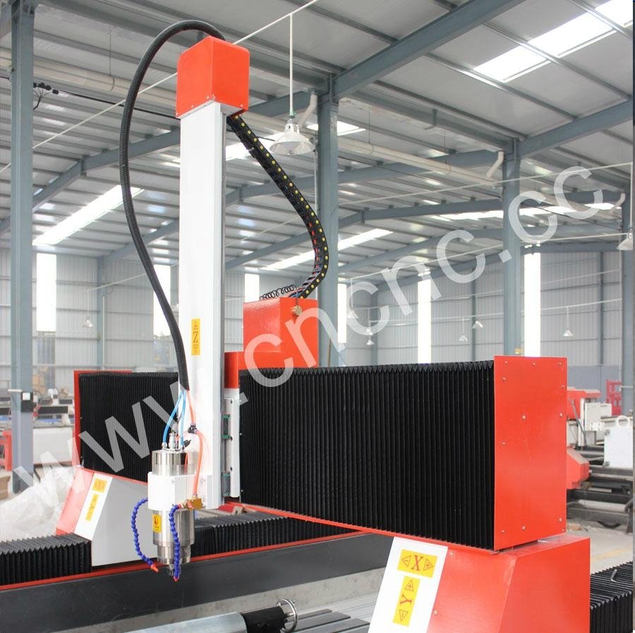 High Z axis 4 axis wood stone cnc engraving machine ZK-1325-5.5KW 4