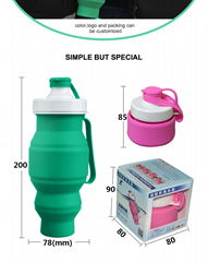 Wholesale Outdoor Sports Silicone Collapsible Water Bottle