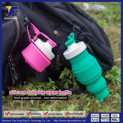 2015 Newest China Manufacturer Squeezable Silicone Sports Water Bottle