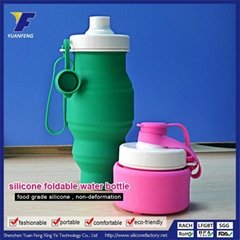 Promotional Silicone Drink Bottle 520ML Sports Drinking Water Bottle