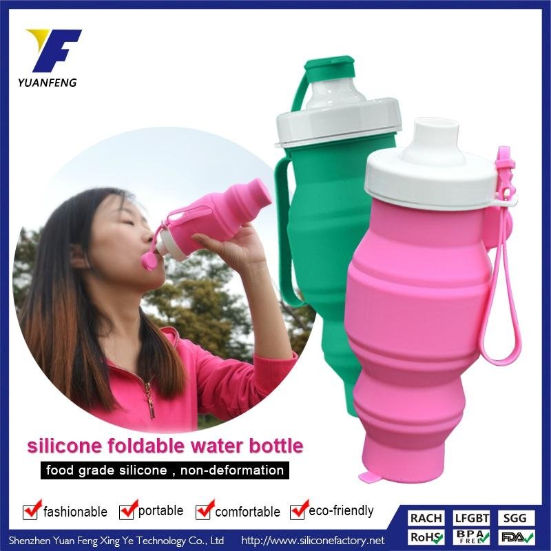 2015 Best Selling Novelty Silicone Private Label Sports Water Bottle 5