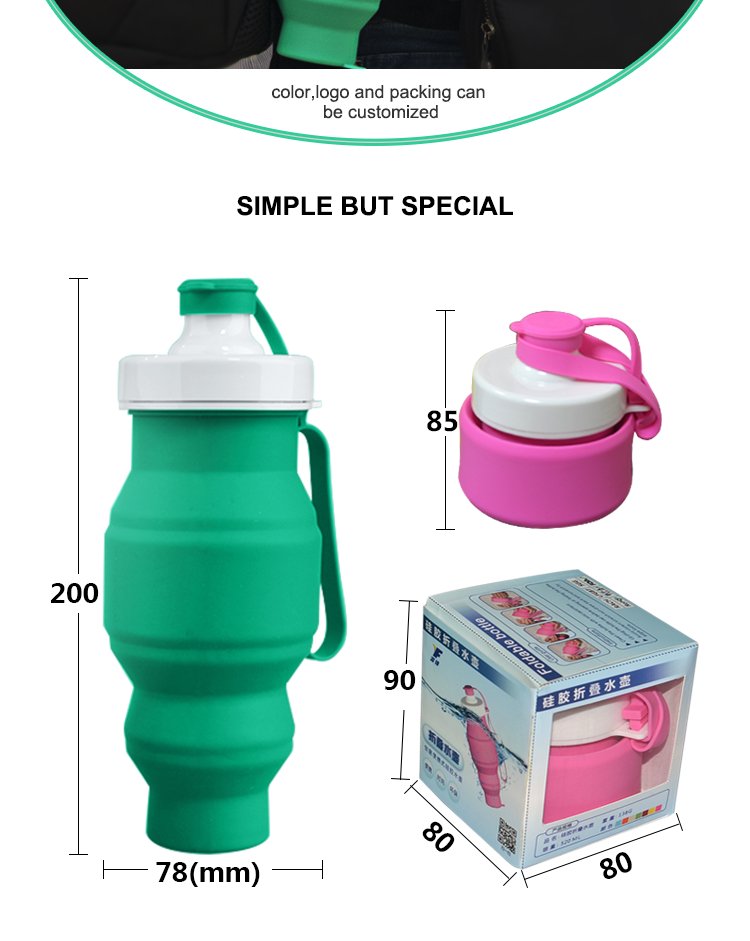 Multi Function Promotional Christmas Gift Portable Silicone Water Bottle 4