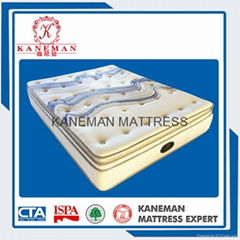 Double euro pillow top pocket spring mattress