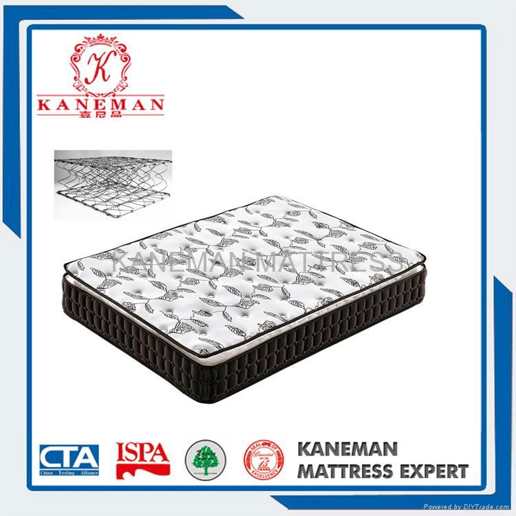 Knitted Fabric Pillow Top Style Continuous Spring Mattress